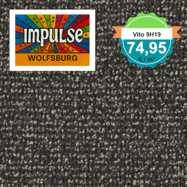 Vorwerk Vito 9H19 schiefer Velours Teppichboden